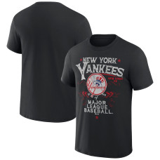 Adult Men's New York Yankees Darius Rucker Collection By usBeach Splatter baseball T-shirt - Black