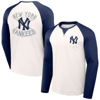 Adult Men's New York Yankees Darius Rucker Collection By usTeam Color Raglan baseball T-shirt - White/Navy