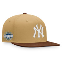 Adult Men's New York Yankees Side Patch Snapback Hat - Khaki/Brown