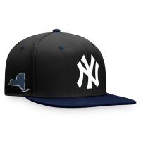 Adult Men's New York Yankees State Side Two-Tone Snapback Hat - Black/Navy