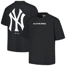 Adult Men's New York Yankees PLEASURES Ballpark baseball T-shirt - Black