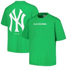 Adult Men's New York Yankees PLEASURES Ballpark baseball T-shirt - Green
