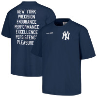 Adult Men's New York Yankees PLEASURES Precision baseball T-shirt - Navy