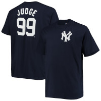 Adult Men's Aaron Judge New York Yankees Big & Tall Name & Number baseball T-shirt - Navy