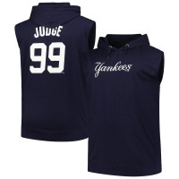 Adult Men's Aaron Judge New York Yankees Name & Number Muscle Tank baseball Hoodie - Navy Adult Men's Aaron Judge New York Yankees Name & Number Muscle Tank baseball Hoodie - Navy