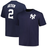 Adult Men's Derek Jeter New York Yankees Big & Tall Name & Number baseball T-shirt - Navy