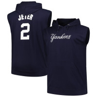 Adult Men's Derek Jeter New York Yankees Name & Number Muscle Tank baseball Hoodie - Navy