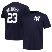 Adult Men's Don Mattingly New York Yankees Profile Big & Tall Cooperstown Collection Player Name & Number baseball T-shirt - Navy
