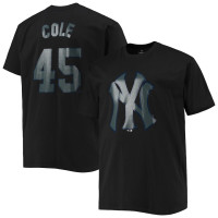 Adult Men's Gerrit Cole New York Yankees Big & Tall Logo baseball T-shirt - Black