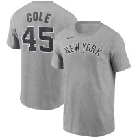 Adult Men's Gerrit Cole New York Yankees Name & Number baseball T-shirt - Gray