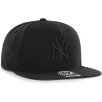 Adult Men's New York Yankees '47 Black on Black Sure Shot Captain Snapback Hat