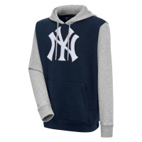 Adult Men's New York Yankees Antigua Victory CB Chenille Pullover baseball Hoodie - Navy