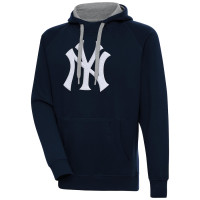Adult Men's New York Yankees Antigua Victory Chenille Pullover baseball Hoodie - Royal