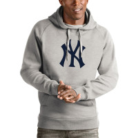 Adult Men's New York Yankees Antigua Victory Pullover baseball Hoodie - Heathered Gray
