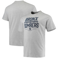 Adult Men's New York Yankees Big & Tall Hometown Collection The Bomber baseball T-shirt - Heathered Gray