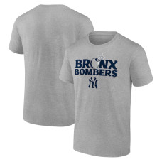 Adult Men's New York Yankees Bronx Bombers baseball T-shirt - Heather Gray
