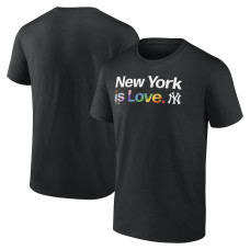Adult Men's New York Yankees City Pride baseball T-shirt - Black