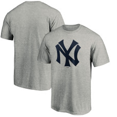 Adult Men's New York Yankees Cooperstown Collection Huntington Logo baseball T-shirt - Heathered Gray