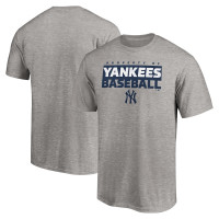 Adult Men's New York Yankees Gain Ground baseball T-shirt - Heather Gray