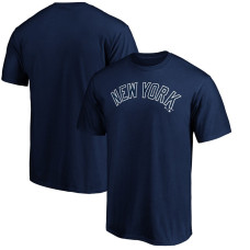Adult Men's New York Yankees Official Wordmark Team baseball T-shirt - Navy