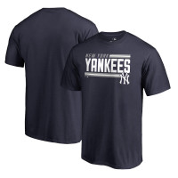 Adult Men's New York Yankees Onside Stripe baseball T-shirt - Navy Adult Men's New York Yankees Onside Stripe baseball T-shirt - Navy
