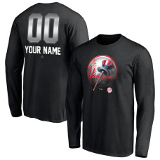 Customize Men's New York Yankees Midnight Mascot Long Sleeve baseball T-shirt - Black Customize Men's New York Yankees Midnight Mascot Long Sleeve baseball T-shirt - Black
