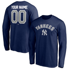 Customize Men's New York Yankees Winning Streak Name & Number Long Sleeve baseball T-shirt - Navy Customize Men's New York Yankees Winning Streak Name & Number Long Sleeve baseball T-shirt - Navy