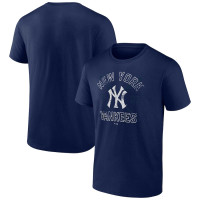 Adult Men's New York Yankees Second Wind baseball T-shirt - Navy