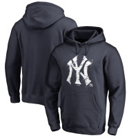 Adult Men's New York Yankees Splatter Logo Pullover baseball Hoodie - Navy