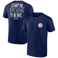 Adult Men's New York Yankees Start Spreading The News Bring It baseball T-shirt - Navy