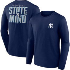 Adult Men's New York Yankees State of Mind Hometown Collection Long Sleeve baseball T-shirt - Navy