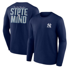 Adult Men's New York Yankees State of Mind Long Sleeve baseball T-shirt - Navy