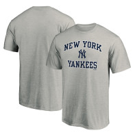 Adult Men's New York Yankees Team Heart & Soul baseball T-shirt - Heathered Gray