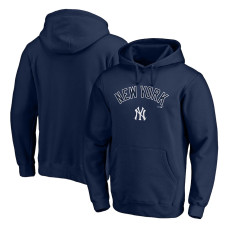 Adult Men's New York Yankees Team Lock Up Wordmark Pullover baseball Hoodie - Navy