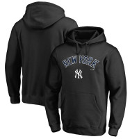 Adult Men's New York Yankees Team Lockup Fitted Pullover baseball Hoodie - Black Adult Men's New York Yankees Team Lockup Fitted Pullover baseball Hoodie - Black