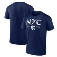 Adult Men's New York Yankees Tiles baseball T-shirt - Navy Adult Men's New York Yankees Tiles baseball T-shirt - Navy