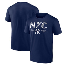 Adult Men's New York Yankees Tiles baseball T-shirt - Navy