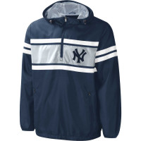 Adult Men's New York Yankees G-III Sports by Carl Banks Game Score Quarter-Zip Windbreaker - Navy