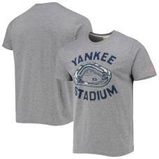 Adult Men's New York Yankees Homage Yankee Stadium Tri-Blend baseball T-shirt - Gray