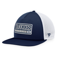 Adult Men's New York Yankees Majestic Foam Trucker Snapback Hat - Navy/White