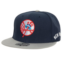 Adult Men's New York Yankees Mitchell & Ness Bases Loaded Fitted Hat - Navy/Gray