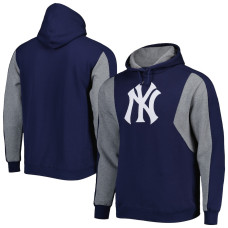 Adult Men's New York Yankees Mitchell & Ness Colorblocked Fleece Pullover baseball Hoodie - Navy/Gray Adult Men's New York Yankees Mitchell & Ness Colorblocked Fleece Pullover baseball Hoodie - Navy/Gray