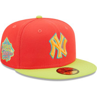 Adult Men's New York Yankees New Era Lava Highlighter Combo 59FIFTY Fitted Hat - Red/Neon Green