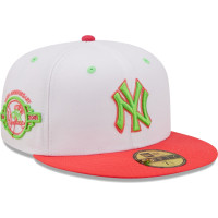 Adult Men's New York Yankees New Era 100th Anniversary Strawberry Lolli 59FIFTY Fitted Hat - White/Coral