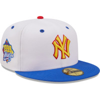 Adult Men's New York Yankees New Era 1999 World Series Cherry Lolli 59FIFTY Fitted Hat - White/Royal