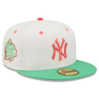 Adult Men's New York Yankees New Era 1999 World Series Watermelon Lolli 59FIFTY Fitted Hat - White/Green