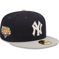 Adult Men's New York Yankees New Era 2009 World Series Champions Letterman 59FIFTY Fitted Hat - Navy/Gray