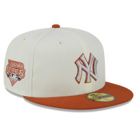 Adult Men's New York Yankees New Era 59FIFTY Fitted Hat - Cream/Orange