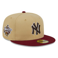 Adult Men's New York Yankees New Era 59FIFTY Fitted Hat - Vegas Gold/Cardinal