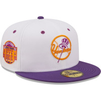 Adult Men's New York Yankees New Era Final Season at the Original Yankee Stadium Grape Lolli 59FIFTY Fitted Hat - White/Purple